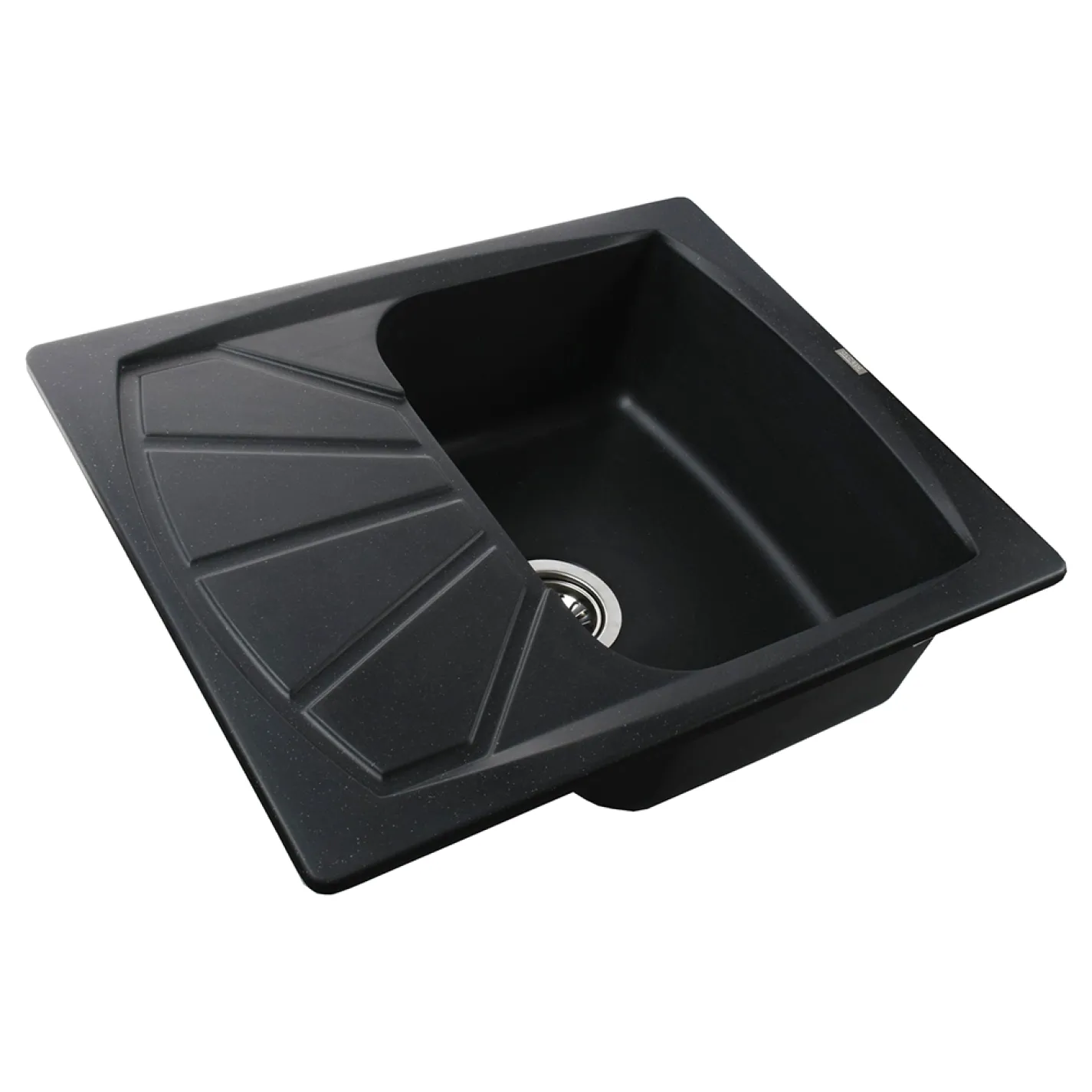 Гранітна мийка Globus Lux TANA 610х500-А0002, чорний - Фото 1
